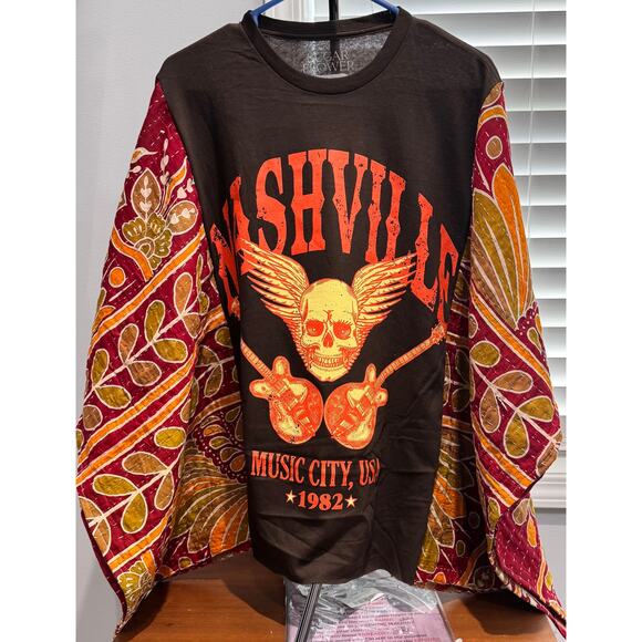 Nashville Kantha poncho One-Size fits S-3X - Picture 1 of 1